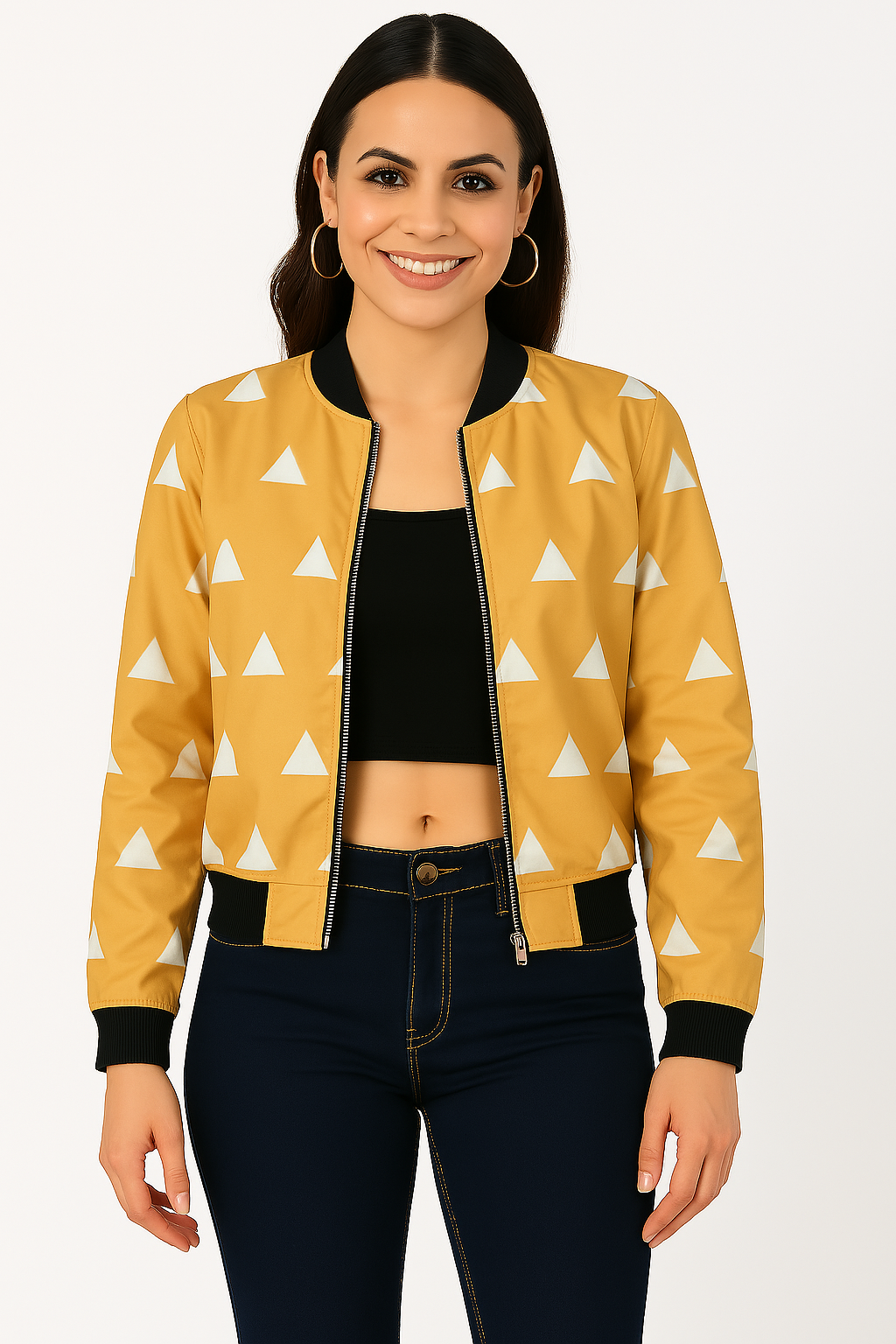 Unisex AOP Bomber Jacket| Demon Slayer| Zenitsu